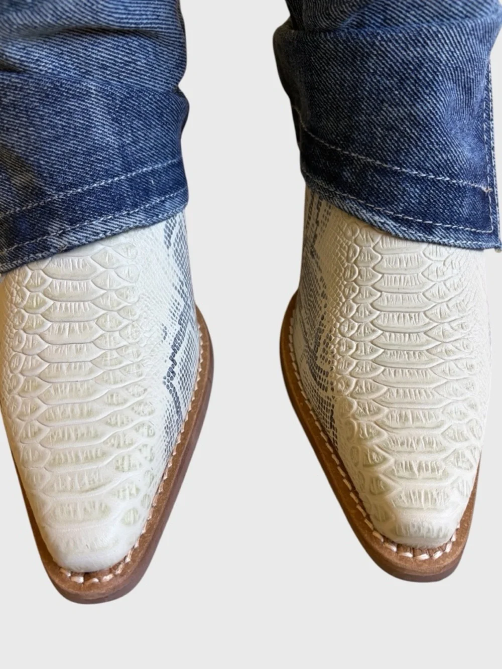 NWB Dingo Shabby Women's Leather Boots Size 7.5 Denim Shaft Boho Western Cowgirl - Picture 8 of 16